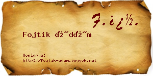 Fojtik Ádám névjegykártya