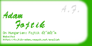 adam fojtik business card
